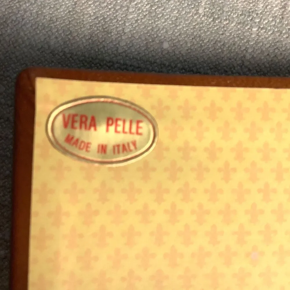 Vintage Italian Leather Address Book Genuine Vera Pelle Unused 8